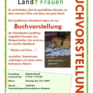Backbuchvorstellung am 19.11.2024