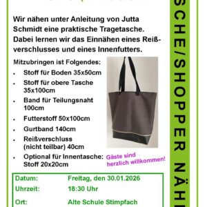 Tasche nähen 30.01.2026