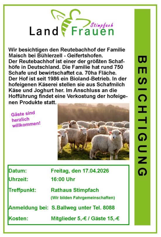 Besichtigung Reutebachhof 17.04.2026