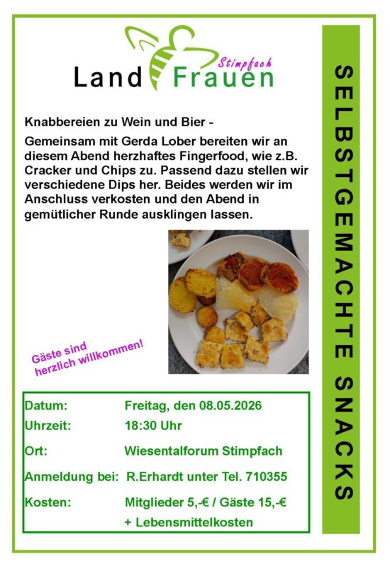 Selbstgemachte Snacks 08.05.2026