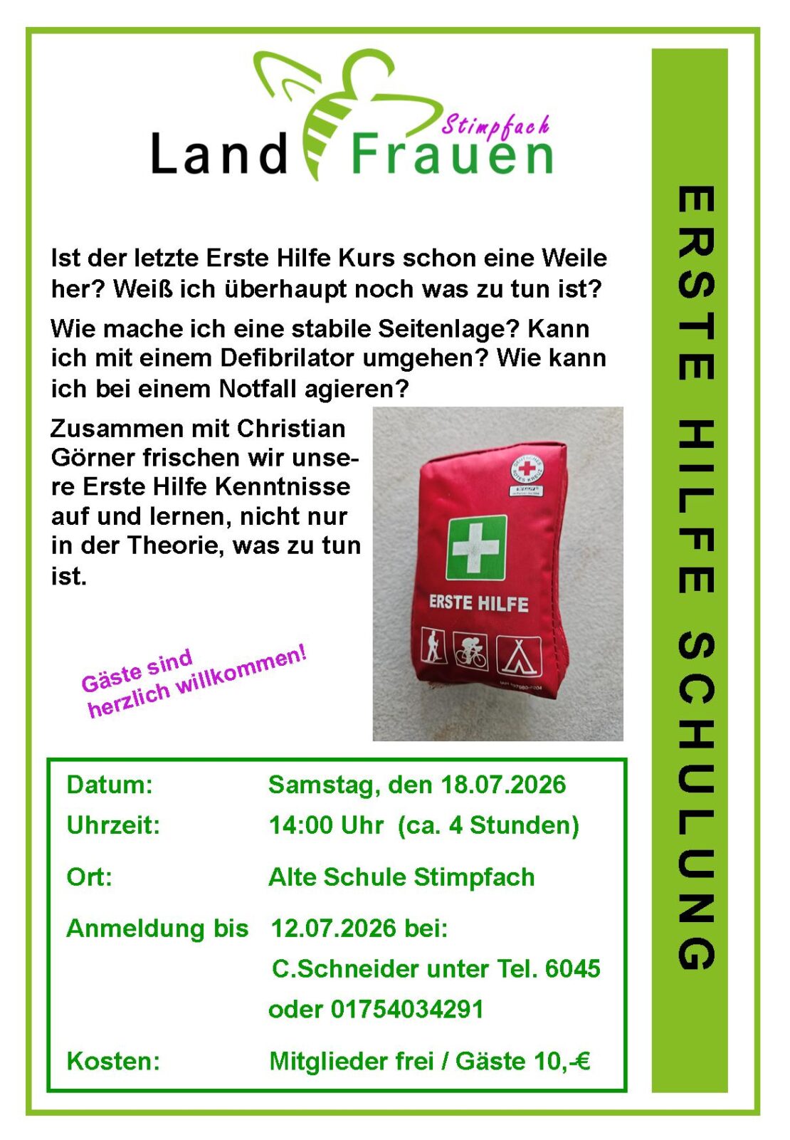 Erste Hilfe Schulung