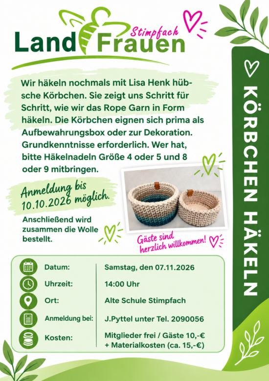 Körbchen häkeln 07.11.2026